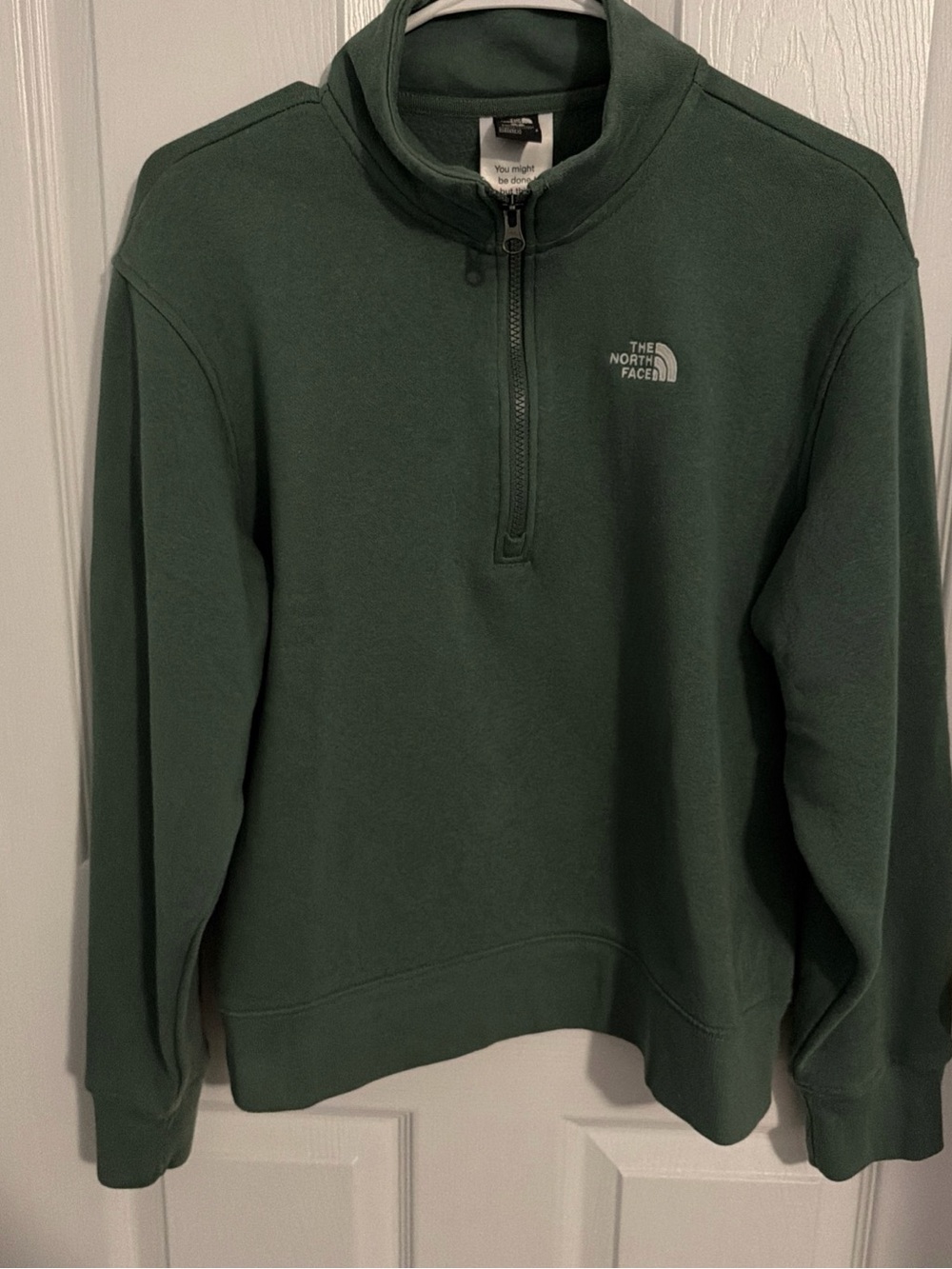 The North Face women  Dark Green Quarter-Zip Pullover Sweater